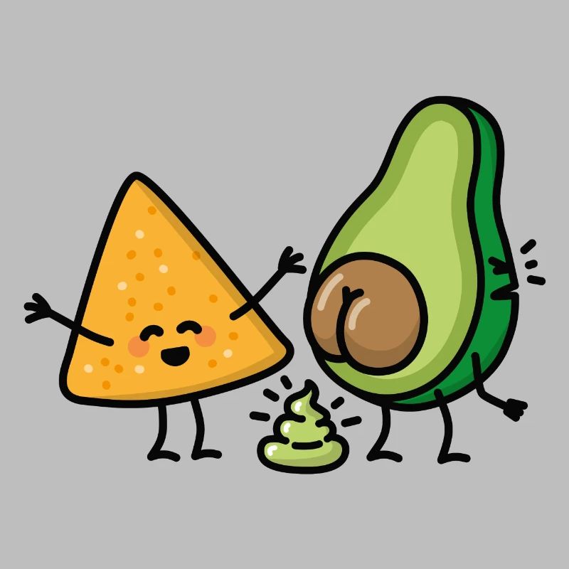 Chips de tortilla de caca d’avocat guacamole merde