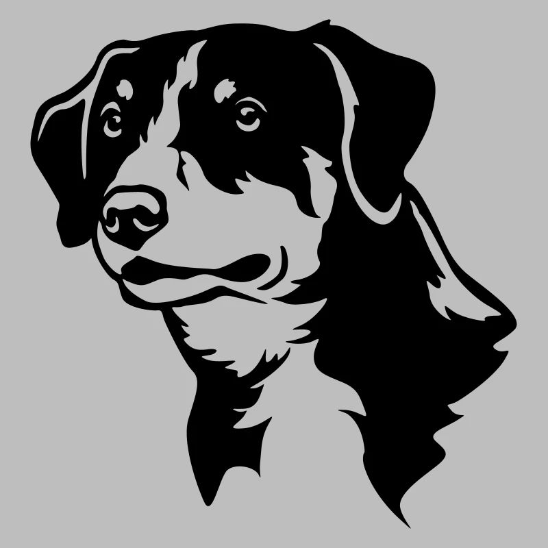 Entlebucher Sennenhund Kopf "Black Edition"