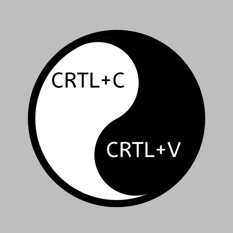 Yin and Yang Computer Keyboard Art