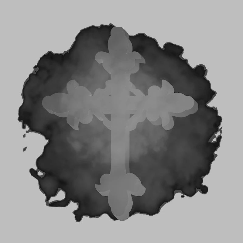 nebeliges gothic-kreuz, verschenken