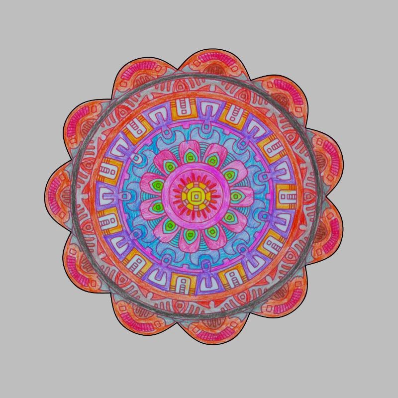 Kreismandala Farbexplosion