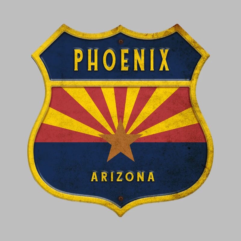 Design du blason du drapeau Phoenix Arizona