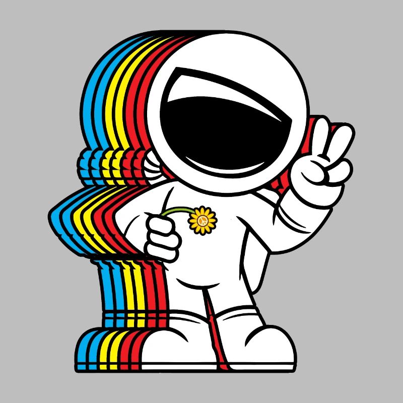 Astronaute épris de paix - Mignon Signe de la paix Spaceman