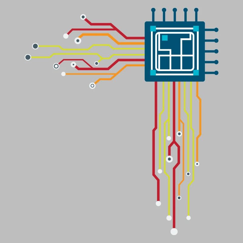 Computer chip - Creative illustration