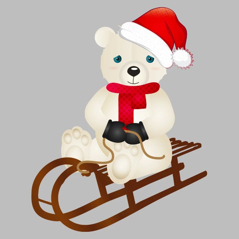enchanting polar bear while sledging