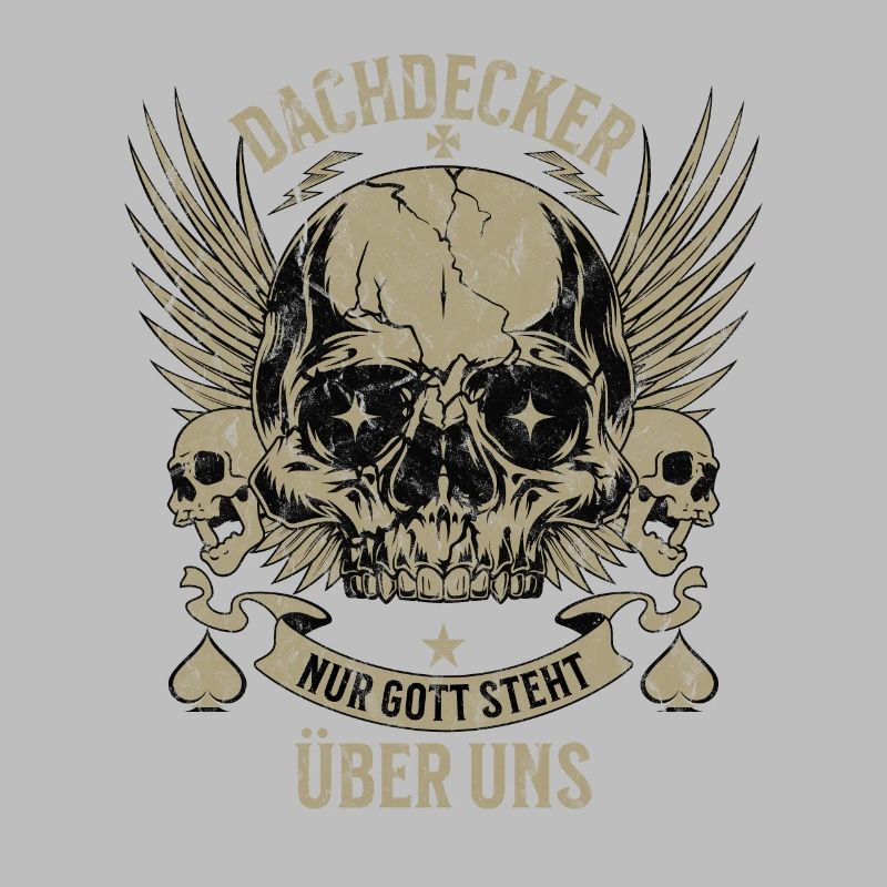 Dachdecker Totenkopf mit Flügeln