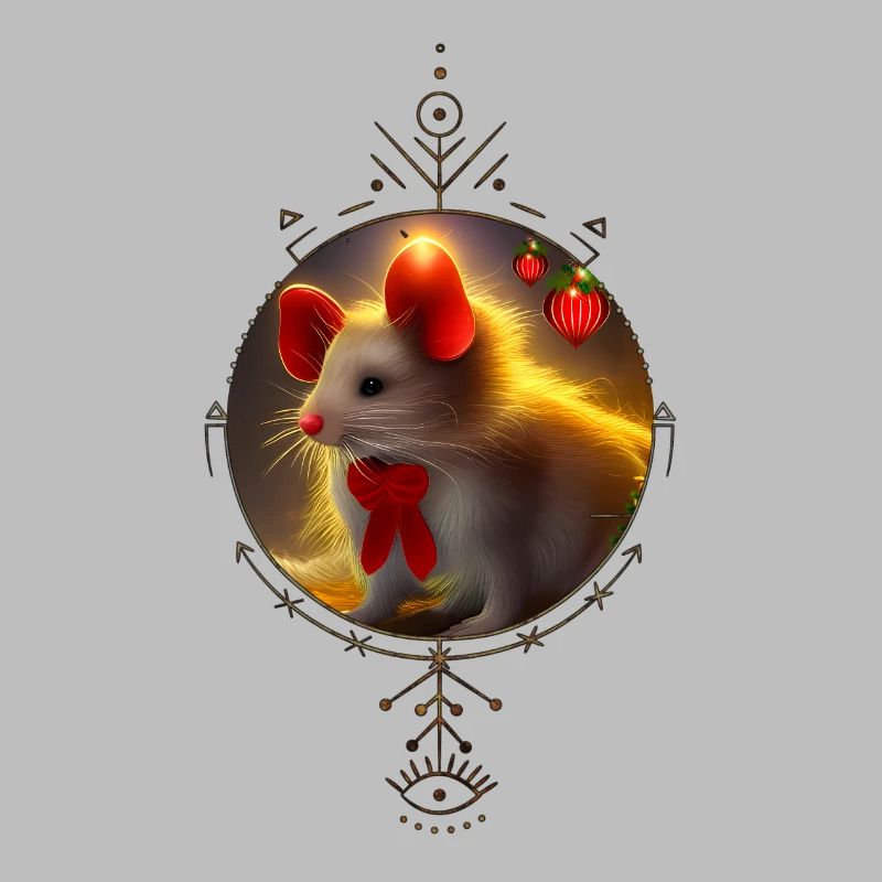 Mignonne petite souris de Noël