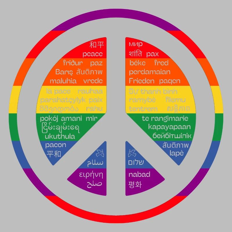 Regenbogenzeichen des Friedens.