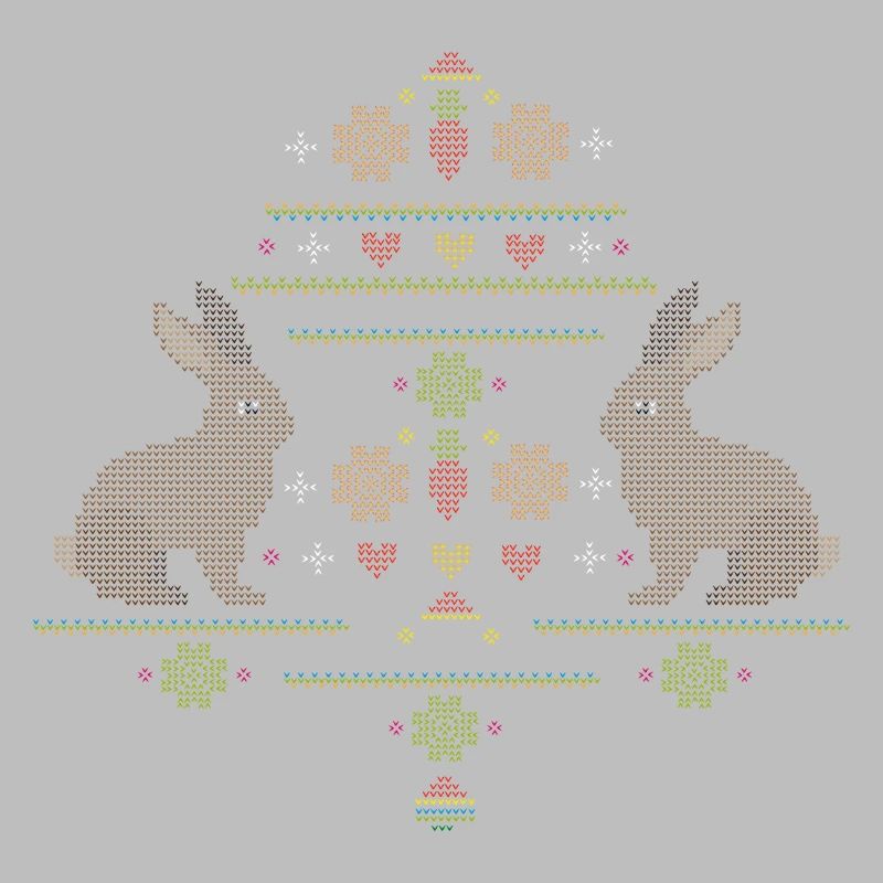 Easter motifs in knitting pattern style for Easter