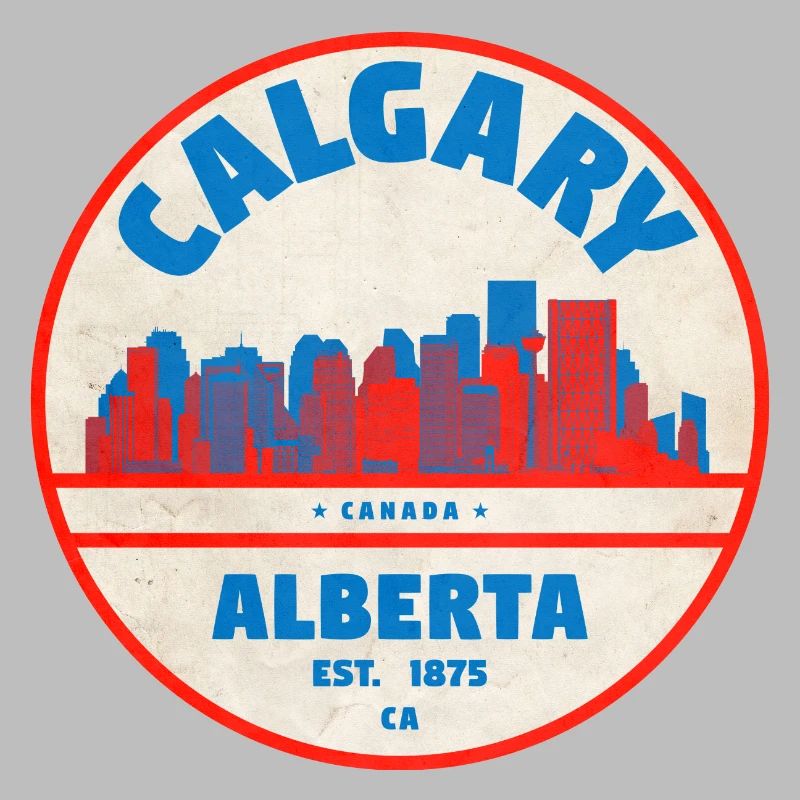Calgary Skyline Vintage