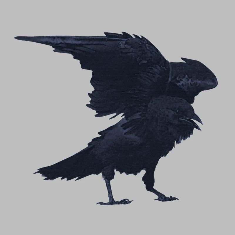 kolkrabe flattern, goth, geburtstagsgeschenk Mann