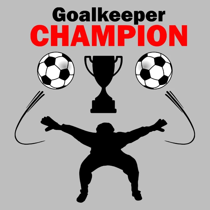 Torwart oder Torwart Schattenfigur Champion