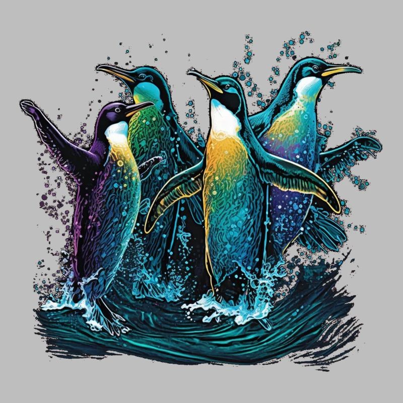 Pingouins dans l’eau