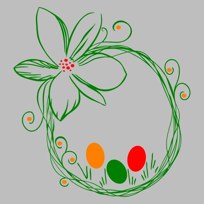 Easter nest with Easter eggs