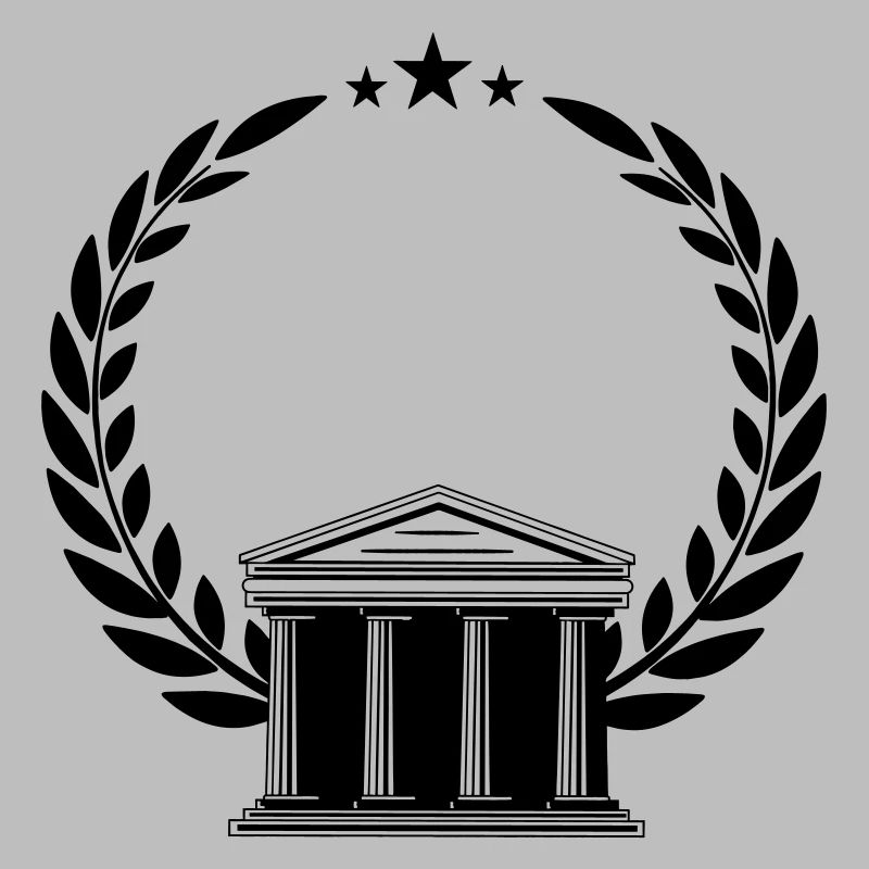 Cour en couronnes de laurier petits astérisques