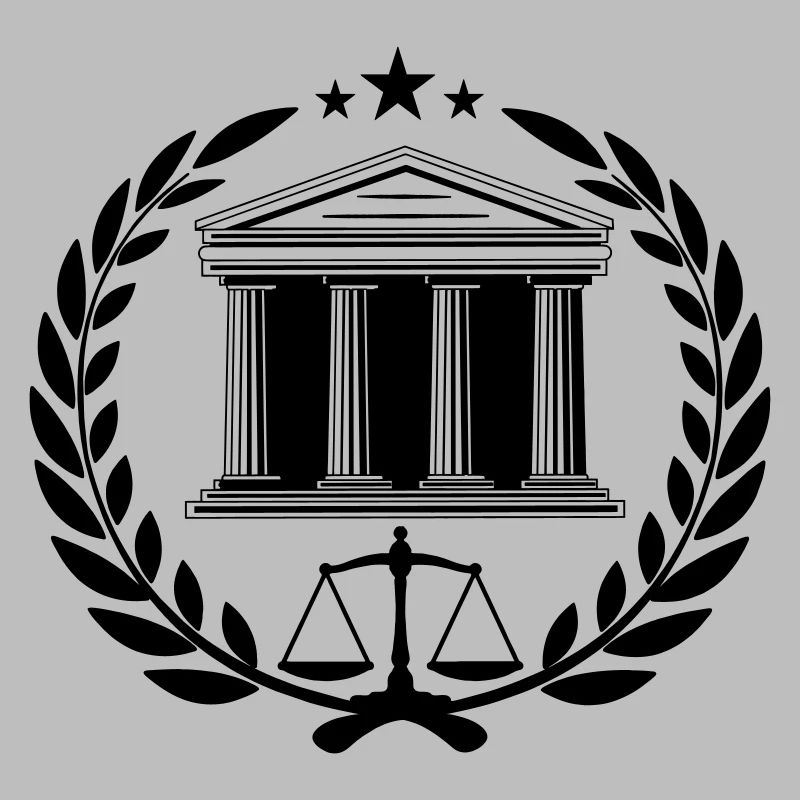 Hof mit Lorbeerkranz