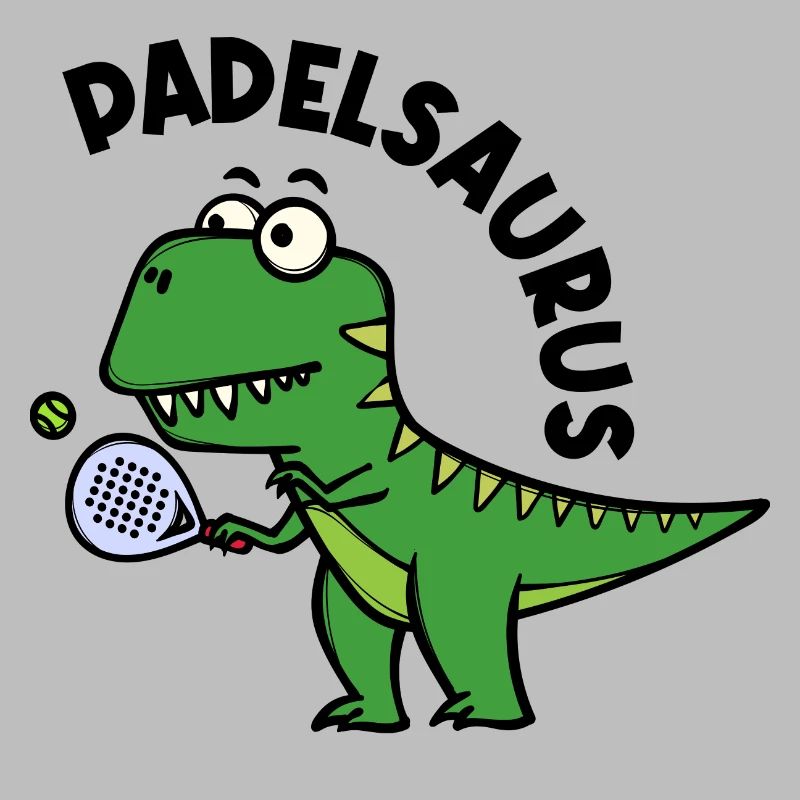 Dinosaurier Padel Spieler Schläger Ball Spruch