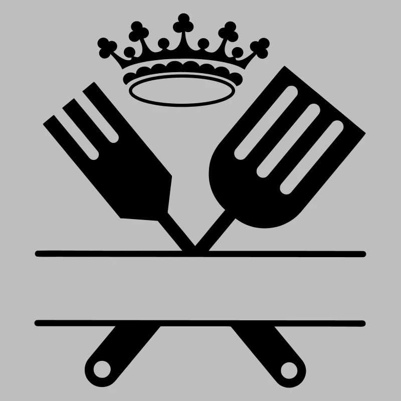 Monogramme de couverts de barbecue avec couronne