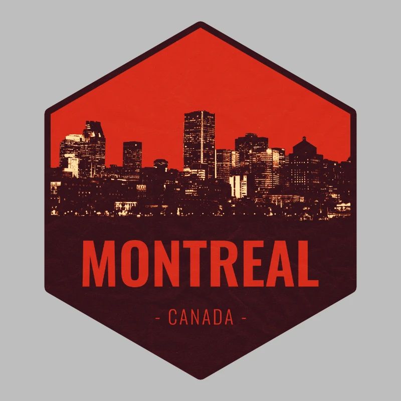 Montréal Skyline Rouge