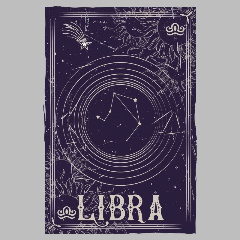Libra Constellation Night Sky Print