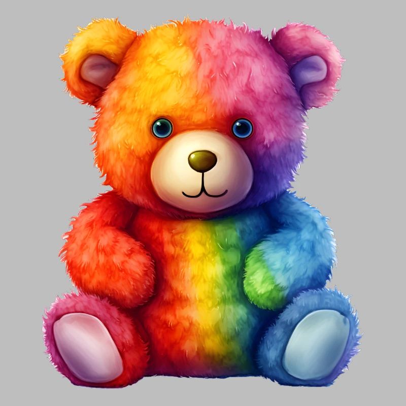 Rainbow Plush Bear Hug