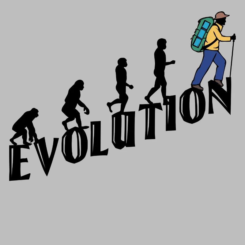 Wandern Evolution Wanderer Wanderung Klettern