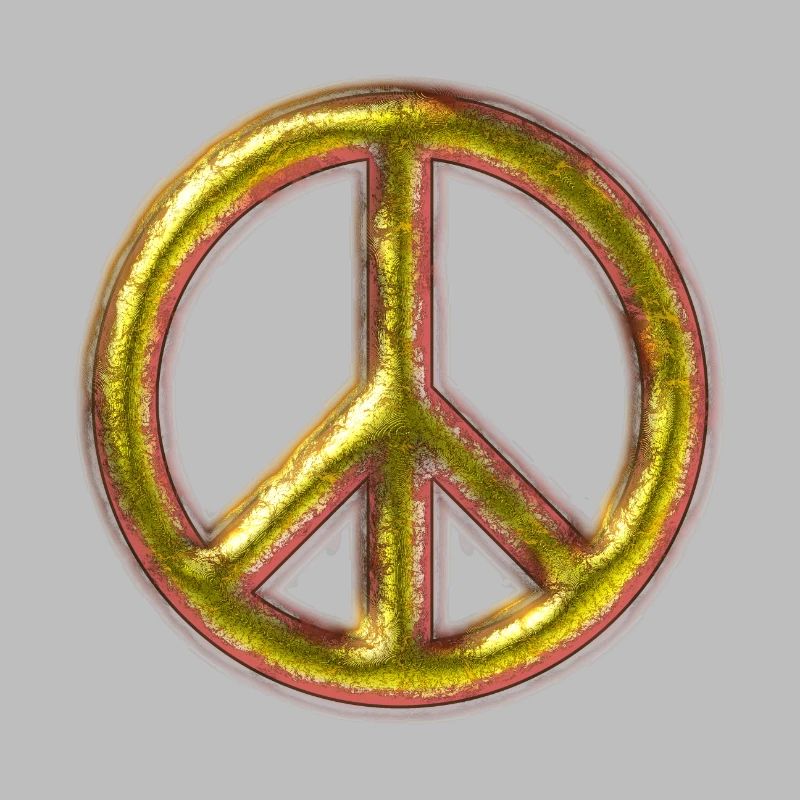 Messing Peace-Zeichen