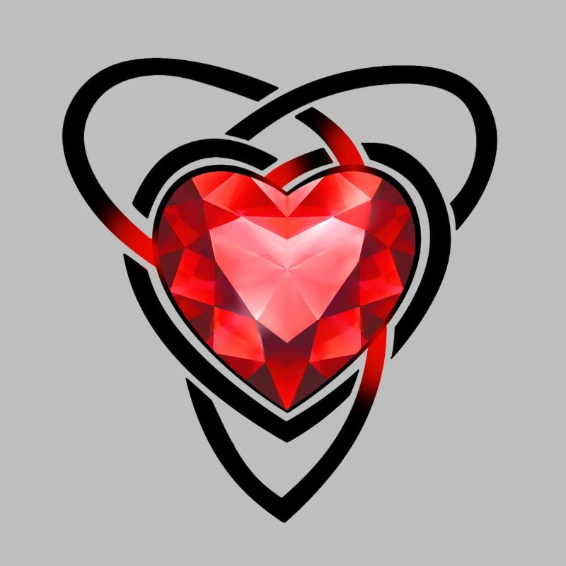 Faceted Red Gem Heart