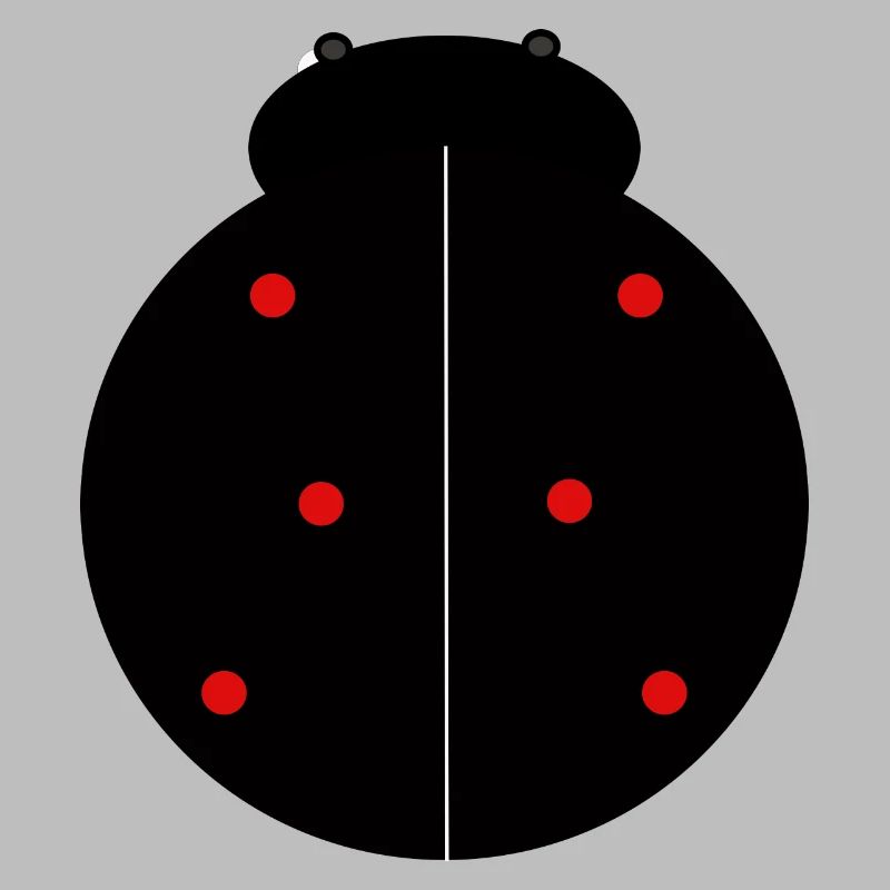 Black Ladybug with Red Dots
