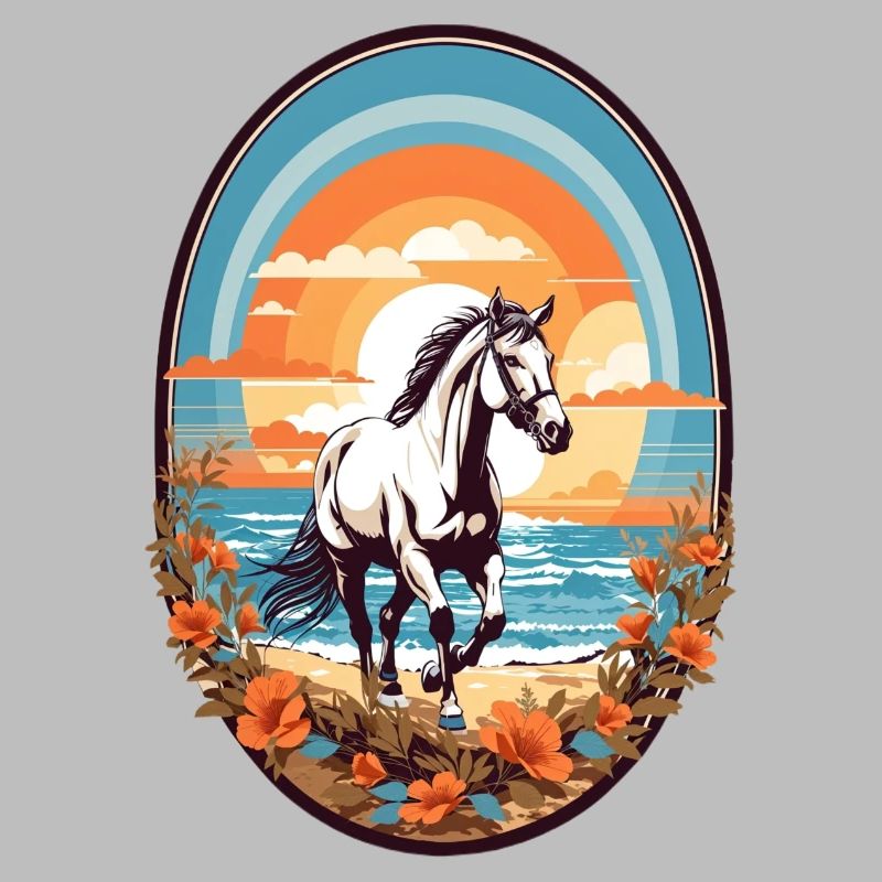 Cheval sur la plage