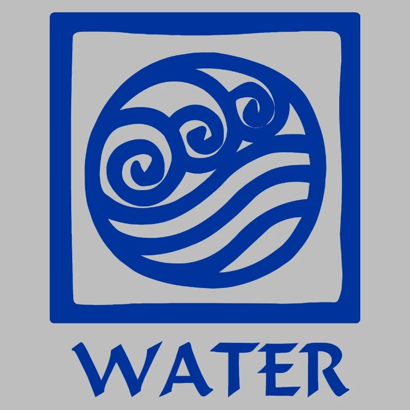 Symbole de l’eau avec texte eau