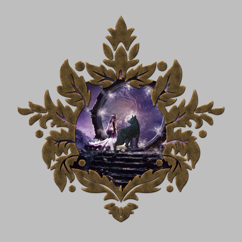 Eine Fee und ein dunkler Wolf