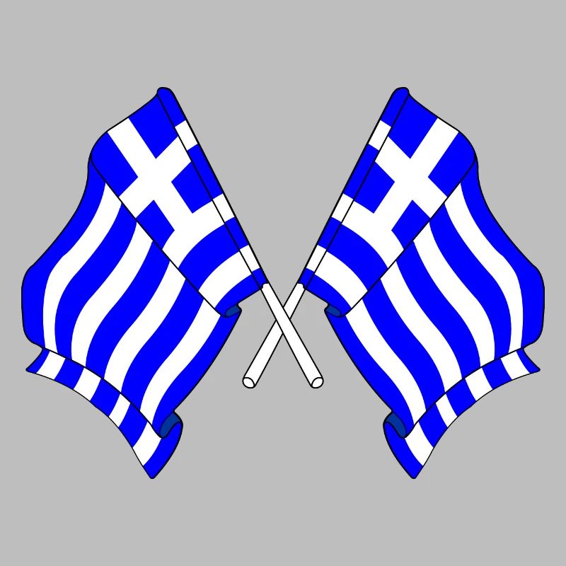 Deux drapeaux de la Grèce