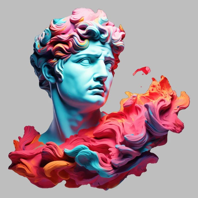 Bust psychédélique néon