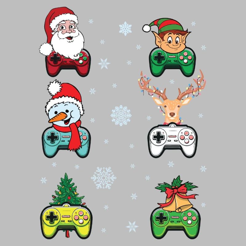 Festive Gaming Characters with Christmas Elements