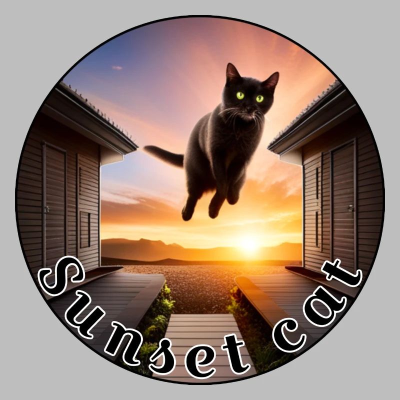 Coucher de soleil chat 2