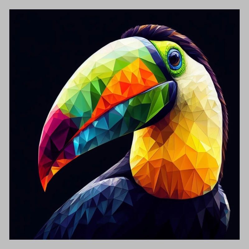 Toucan Colorful Polygon Art