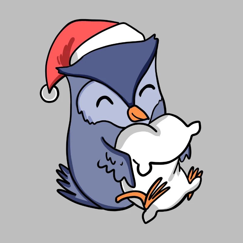 Eule Niedlich Müde Weihnachten