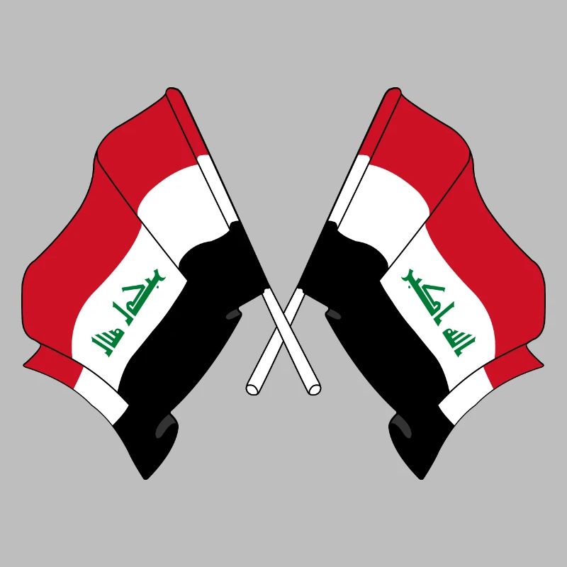 Deux drapeaux croisés de l’Irak