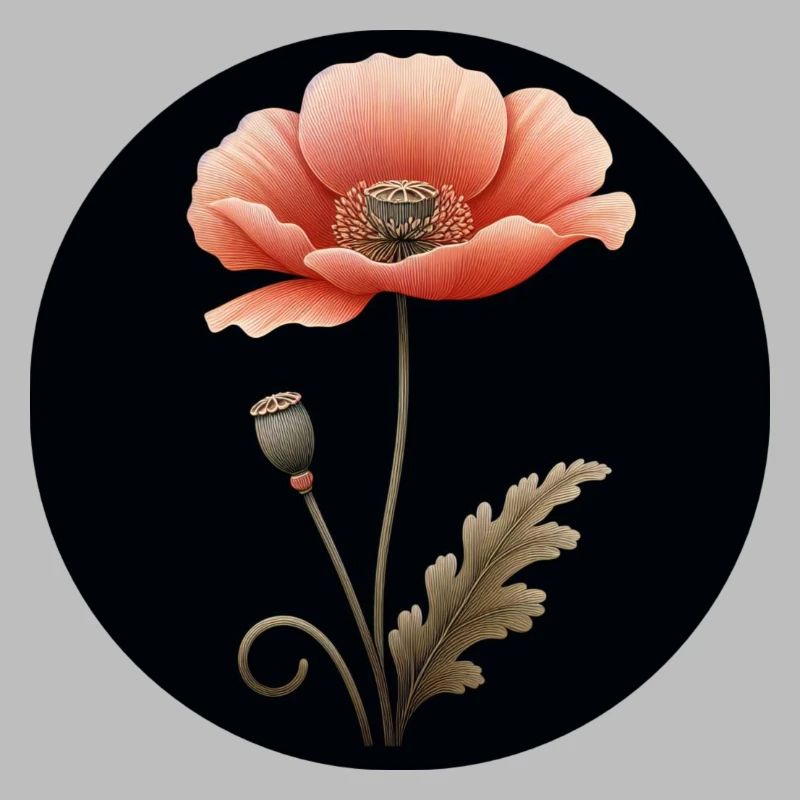 Mohnblume Mohn Blume rot orange