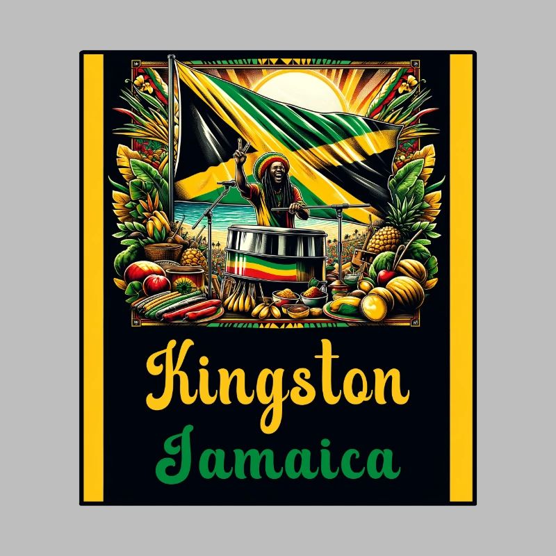 Jamaïque Kingston Reggae Design