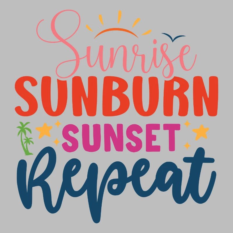 Lever du soleil, coup de soleil, coucher du soleil Répéter