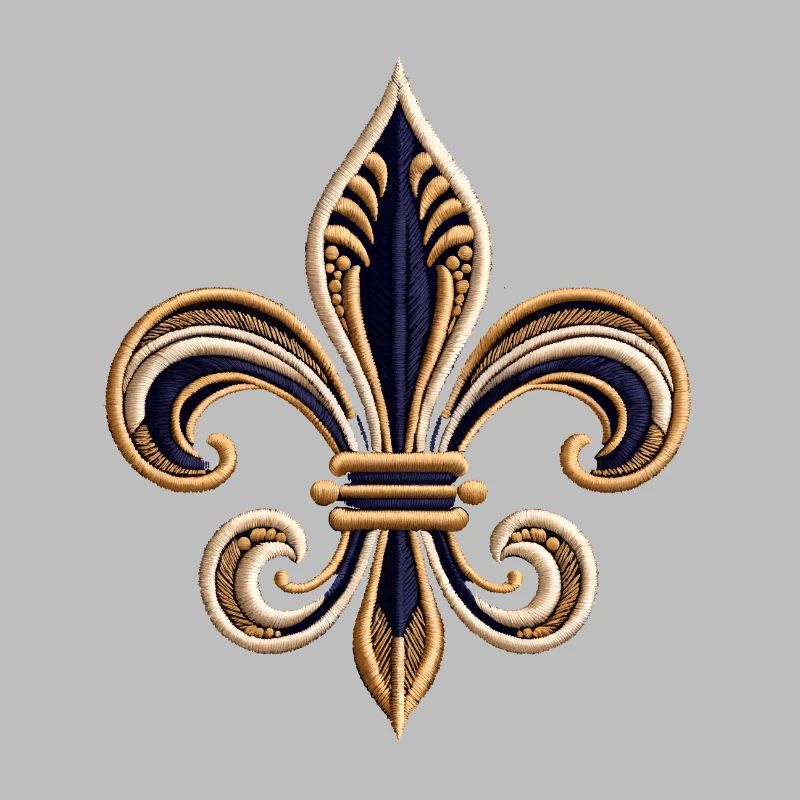 Elegant Fleur-de-Lis Embroidery Tee