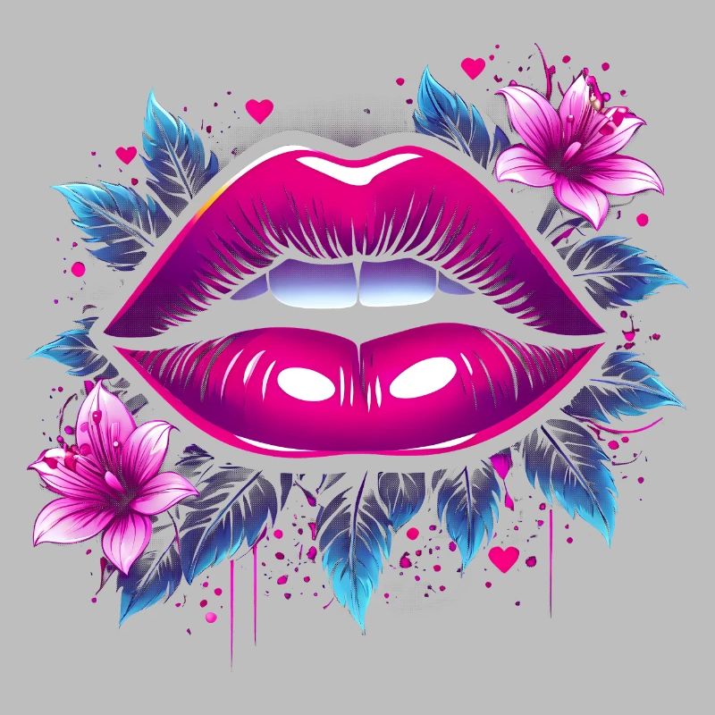 Lips and Flowers