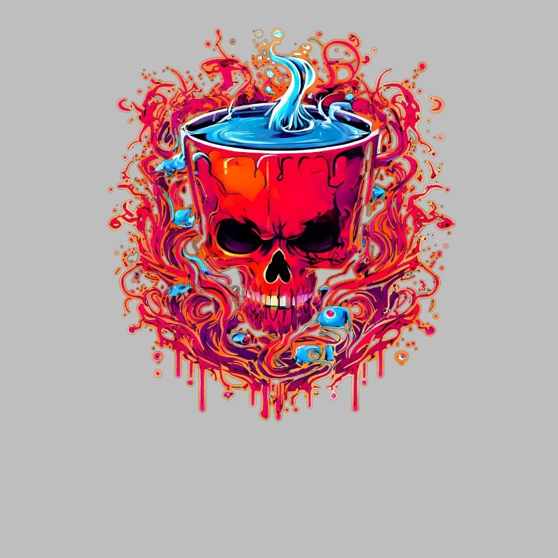 A devilish drink in a skull cup