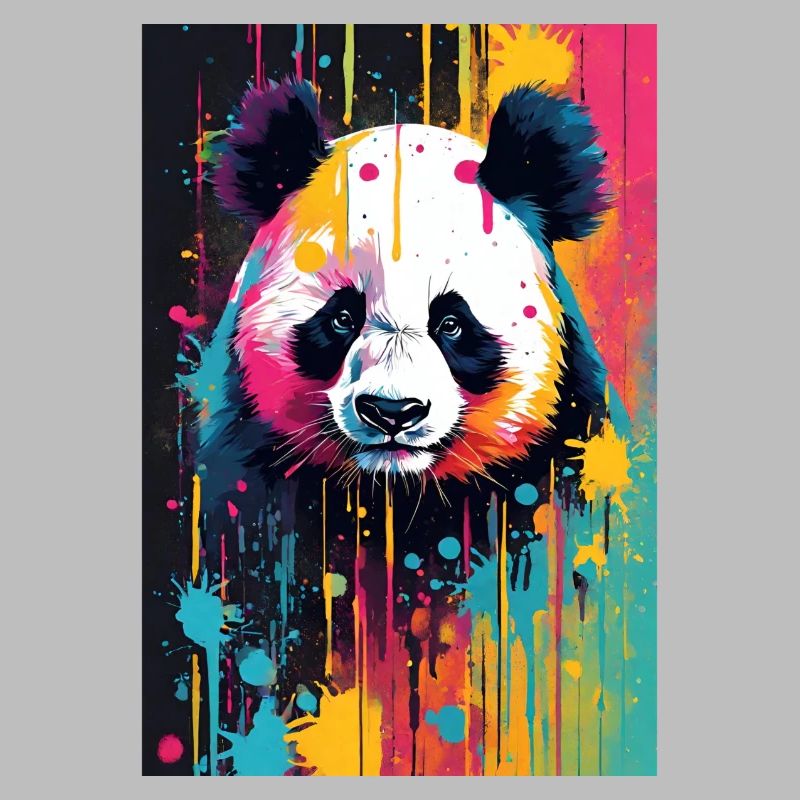 Panda Farbexplosion