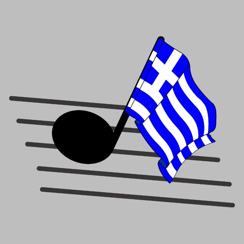Drapeau de tonalité de musique drapeau Grèce