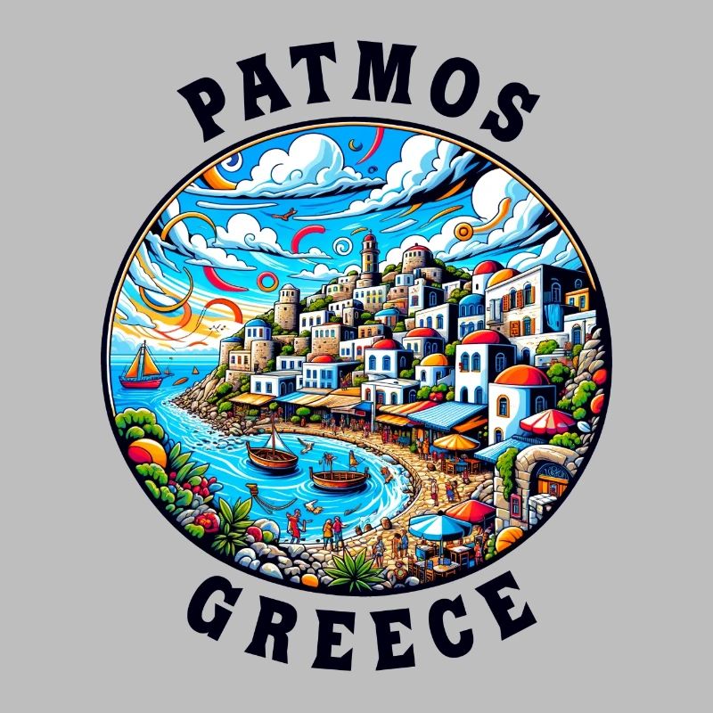 Vacances à Patmos, Grèce, baie de la mer Égée