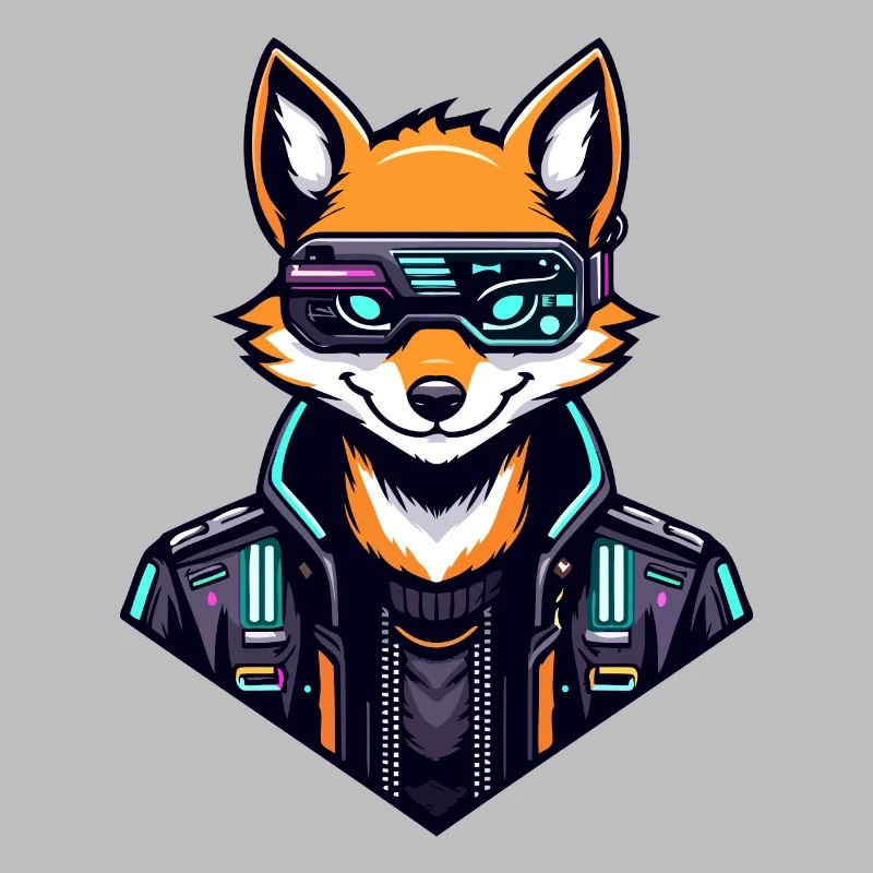 Cyber Fox Néon Tech Sauvage