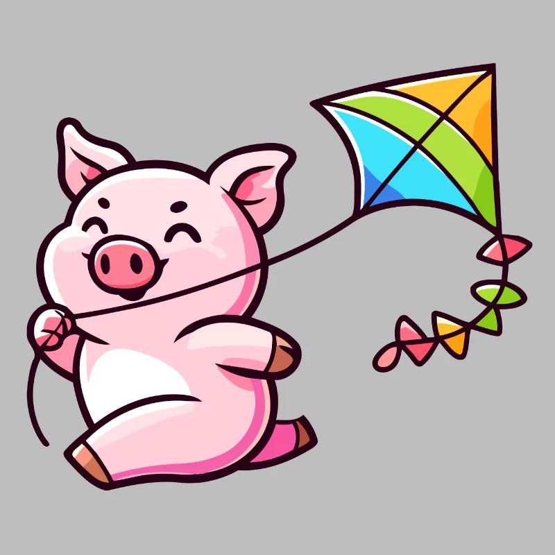 Breezy Piglet's Kite Adventure